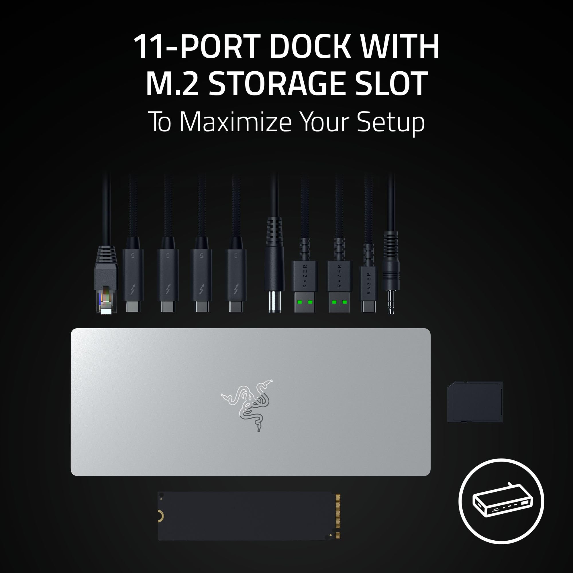 分配器・切替器 RAZER THUNDERBOLT 5 DOCK Amazon.com: Razer Thunderbolt 5 Dock: 11 Port Docking Station with